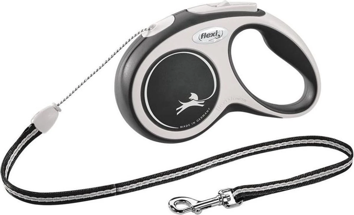 Flexi Rollijn New Comfort Tape M 5 M - Hondenriem - Zwart&Lichtgrijs 6 Flexi Rollijn New Comfort Tape M 5 M - Hondenriem - Zwart&Lichtgrijs - Afbeelding 4