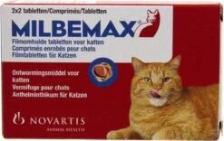 Milbemax Ontworming Tabletten Grote Kat 2 - 12 Kg 2 X 2 Tabletten -Huisdierbenodigdheden Korting 1200x756 2