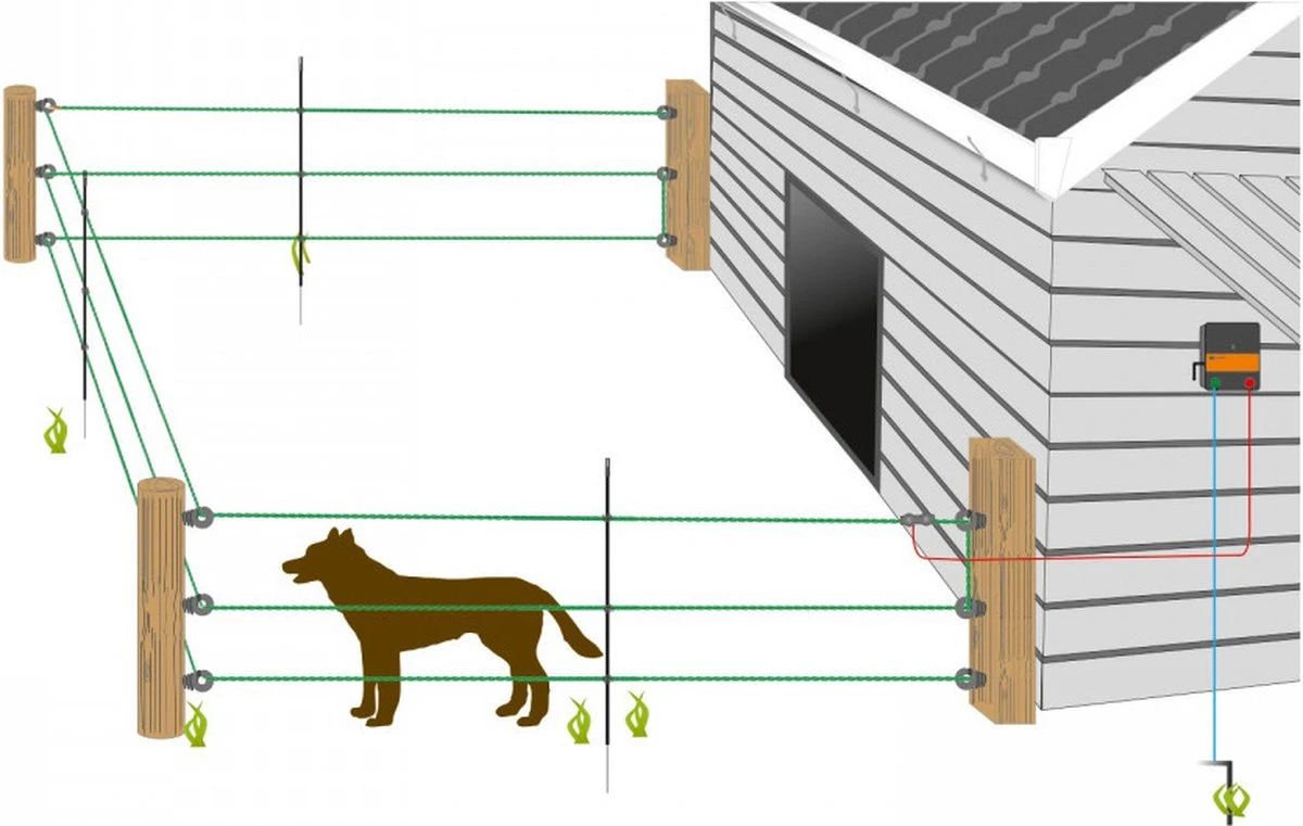 Gallagher Schrikdraad Voor Honden En Katten - Complete Set - 33 Meter - 50 Cm Hoog 8 Gallagher Schrikdraad Voor Honden En Katten - Complete Set - 33 Meter - 50 Cm Hoog - Image 6