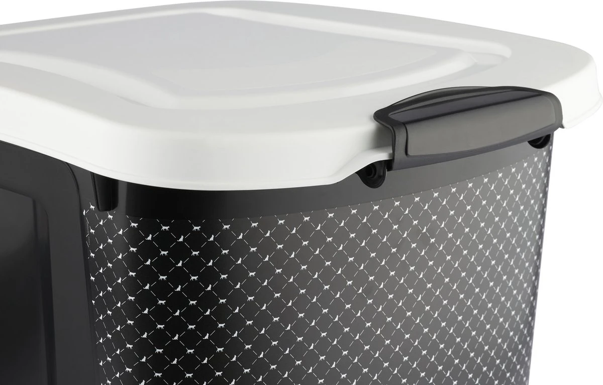 Rotho Archie - Voedselopslag / Voerbak Met Deksel Van 38 Liter - Zwart - BPA-vrij 5 Rotho Archie - Voedselopslag / Voerbak Met Deksel Van 38 Liter - Zwart - BPA-vrij - Image 3