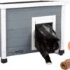 MyMax Kattenhuis - Hout - Openslaand Bitumen Dak - Kattenhuis Voor Buiten - Kattenhok - Kattenhuisje Hout - Grijs - 57*45*43CM -Huisdierbenodigdheden Korting 1200x772 10