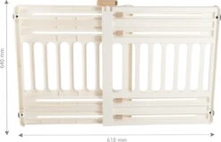 Iris Ohyama Huisdier Bariere PBR-600 - Kunststof - Wit/Beige - Uitschuifbaar -Huisdierbenodigdheden Korting 1200x774