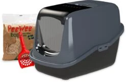 PeeWee Kattenbak EcoHus Startpakket - Antraciet - 56 X 39 X 38,5 Cm -Huisdierbenodigdheden Korting 1200x780 7
