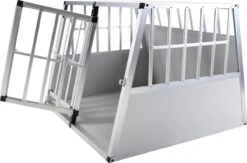 Topmast Autobench Ellipse - XXL - 104 X 91 X 69 Cm - Lichgrijs - Aluminium Reisbench Met Tussenschot - Dubbel - Autobench Voor Hond - Autobenches - Reisbench Hond -Huisdierbenodigdheden Korting 1200x791 1