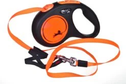 Flexi New Neon Tape - Hondenriem - Zwart/Oranje - M - 5 M - (<25 Kg) -Huisdierbenodigdheden Korting 1200x797 1