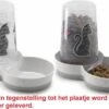 Merkloos - Drink En Voer Dispenser Katten Love - Wit - > 1,5 Liter - 27.5 X 27.4 X 21.2 Cm -Huisdierbenodigdheden Korting 1200x797 12
