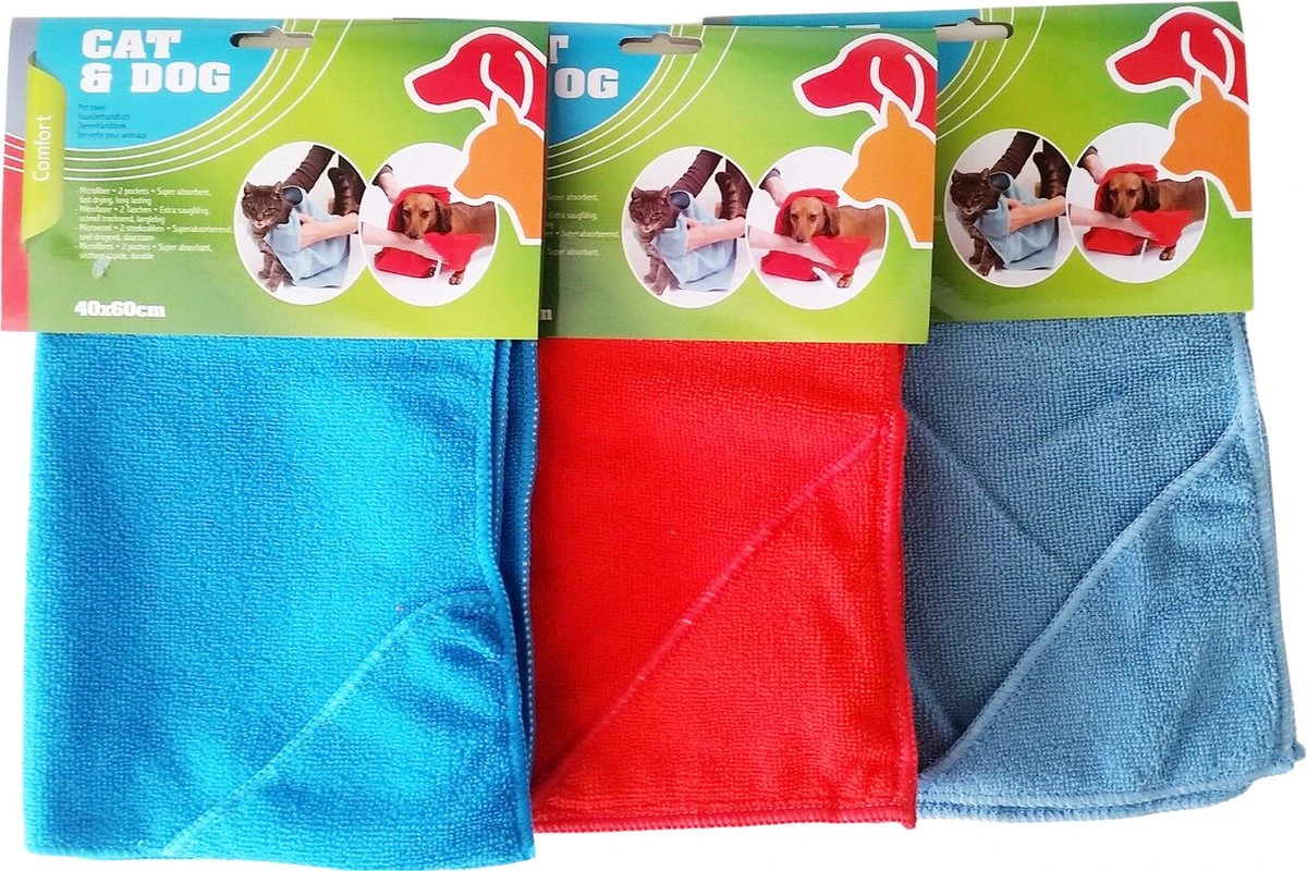 Dierenhanddoek Microvezel - Honden En Katten - Incl. Handvatten - 40x60 Cm - Lichtblauw 6 Dierenhanddoek Microvezel - Honden En Katten - Incl. Handvatten - 40x60 Cm - Lichtblauw - Image 4