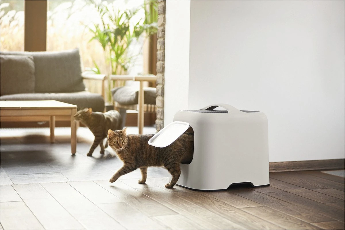 Rotho MyPet Biala Kattenbak Met Kap En Schepje / Gemaakt Van Gerecycled Plastic - Cappucino 7 Rotho MyPet Biala Kattenbak Met Kap En Schepje / Gemaakt Van Gerecycled Plastic - Cappucino - Afbeelding 5