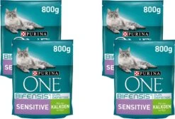 Purina One Sensitive - Kattenvoer - 4 X Kalkoen Rijst 800 G -Huisdierbenodigdheden Korting 1200x817 3