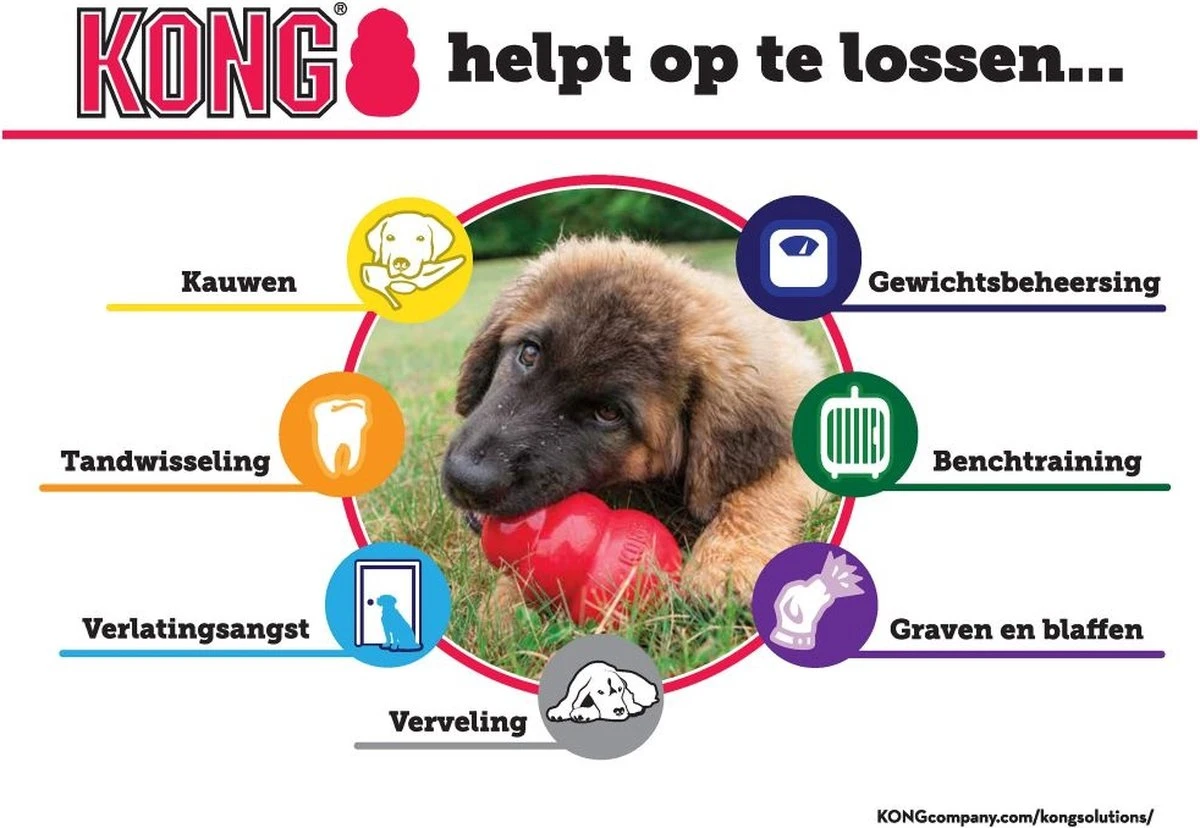 Kong Kauwbot - Hondenspeelgoed - Rood - L 5 Kong Kauwbot - Hondenspeelgoed - Rood - L - Image 3