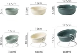 GIZMO 2x Voerbak Kat/Hond (Groot) - 800ML - Donkergroen - Keramische Drink- & Voerbakken Met Standaard - 17.5 Cm - 2 Stuks -Huisdierbenodigdheden Korting 1200x829 2