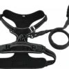 Hondenharnas – Inclusief Hondenriem – Reflecterend – Hondentuig – Hondenriem – Y Tuig Hond - Anti Trek Tuig - Zwart – Maat M