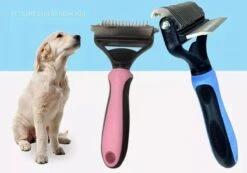 Merkloos Hondenborstel - Hondenkam 2-1 Met Vlooienkam - Klittenvrij Ondervacht - Ontwarringskam -Huisdierbenodigdheden Korting 1200x840