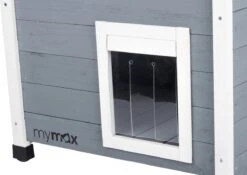 MyMax Kattenhuis - Hout - Openslaand Bitumen Dak - Kattenhuis Voor Buiten - Kattenhok - Kattenhuisje Hout - Grijs - 57*45*43CM 13 MyMax Kattenhuis - Hout - Openslaand Bitumen Dak - Kattenhuis Voor Buiten - Kattenhok - Kattenhuisje Hout - Grijs - 57*45*43CM -Huisdierbenodigdheden Korting 1200x850 11