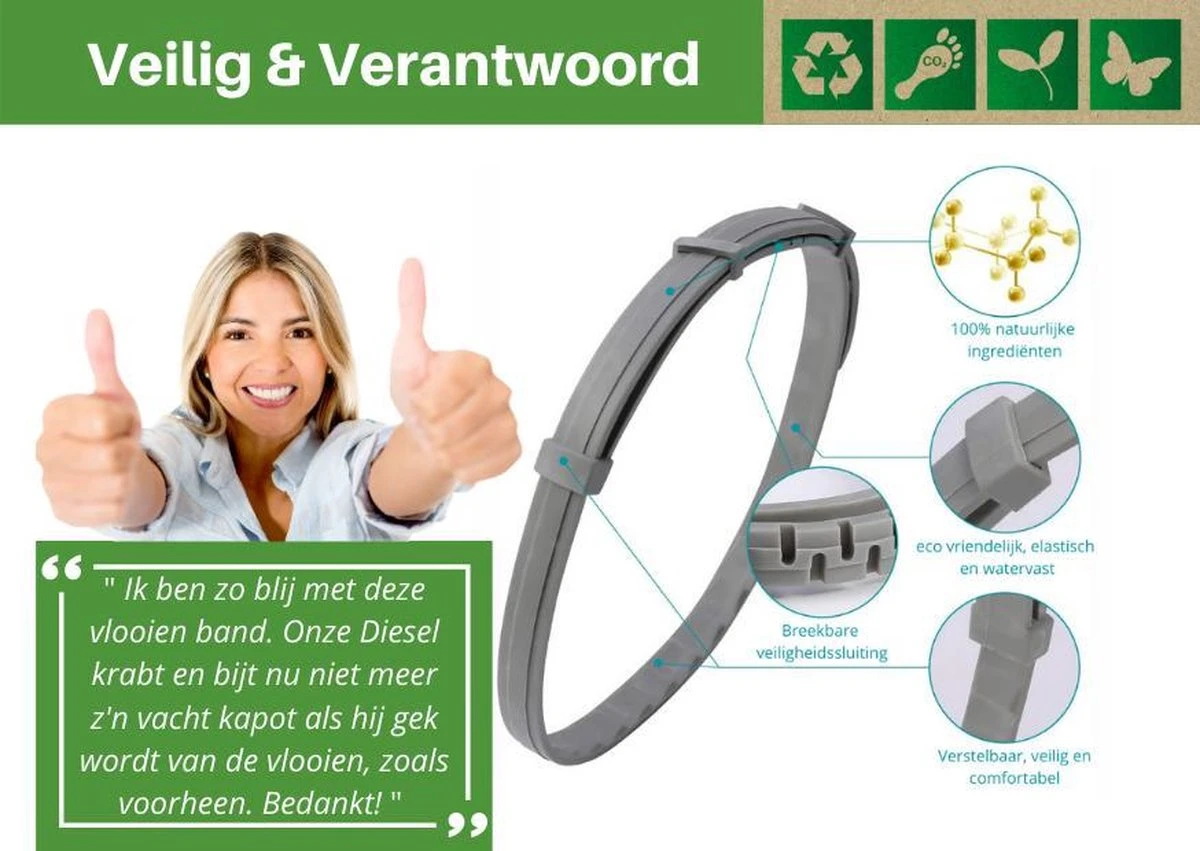 Vlooienband Voor Katten - Creme - 100% Natuurlijk - Zonder Giftige Pesticiden - Vlooien En Teken - Geurhalsband 5 Vlooienband Voor Katten - Creme - 100% Natuurlijk - Zonder Giftige Pesticiden - Vlooien En Teken - Geurhalsband - Image 3