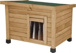Merkloos Rexa® Kattenhuisje Van Dennenhout 57x45x43cm | Kattenmand Voor Buiten Of In Huis | Beschermt Kat Tegen Kou En Geeft Veilig Gevoel | Makkelijke Ingang | Hoogwaardig Hout | Kattenbak | Katten Huis -Huisdierbenodigdheden Korting 1200x852 13
