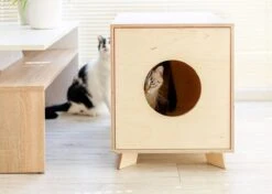 Catandwood Kattenhuis - Kattenbakcontainer - Kattenbak Ombouw - Hout 16 Catandwood Kattenhuis - Kattenbakcontainer - Kattenbak Ombouw - Hout -Huisdierbenodigdheden Korting 1200x857 9