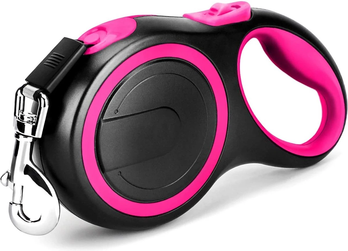 IGOODS - Uitlaatriem - Honden Riem - Katten Riem - Uitlaatriem Voor Dieren - Rollijn - 5 Meter Lang Roze 3 IGOODS - Uitlaatriem - Honden Riem - Katten Riem - Uitlaatriem Voor Dieren - Rollijn - 5 Meter Lang Roze