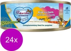 24x Renske Blik Vers Gestoomd Complete Menu Puppy Kip - Lam 95 Gr -Huisdierbenodigdheden Korting 1200x868 2
