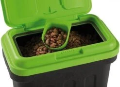 Maelson Dry Box - Voedselcontainer Zwart Groen Met Bijgeleverd Schepje - Bewaarbox In 4 Maten Van 7,5 Kg Tot 20 Kg - Maelson Dry Box 3 Zonder Schepje -Huisdierbenodigdheden Korting 1200x869