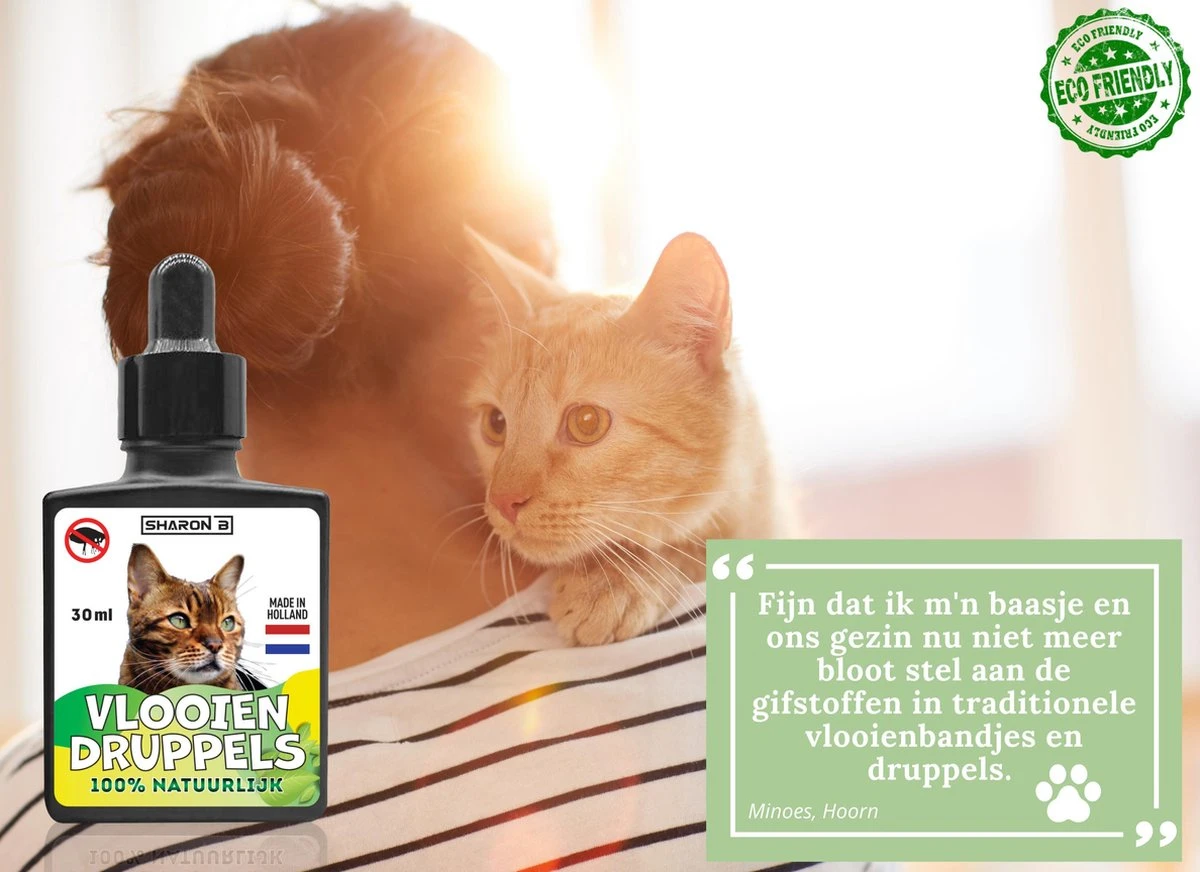 Natuurlijke Vlooiendruppels Voor Katten - Vanaf 4 Kg - 100% Natuurlijk - Vlooien - Zonder Giftige Pesticiden - 30 Ml - Speciale Formule Voor Katten - Vachtdruppels - Made In Holland 6 Natuurlijke Vlooiendruppels Voor Katten - Vanaf 4 Kg - 100% Natuurlijk - Vlooien - Zonder Giftige Pesticiden - 30 Ml - Speciale Formule Voor Katten - Vachtdruppels - Made In Holland - Image 4