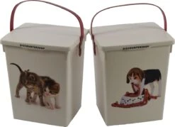 2 Stuks Voedselcontainer Kattenbak En Hondenbak-4liter - Kattencontainer - Katten- Honden -Dierenvoederbox -Huisdierbenodigdheden Korting 1200x872 4
