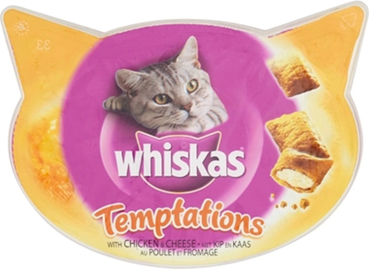 Whiskas Temptations Kattensnacks - Kip En Kaas - 8 X 60 Gr 4 Whiskas Temptations Kattensnacks - Kip En Kaas - 8 X 60 Gr - Image 2
