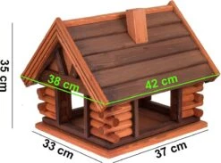 GARDEN SPIRIT Vogelvoederhuisje Groot 36 X 40 X 36 Cm Vogelhuisje Blokhut -Huisdierbenodigdheden Korting 1200x889 9