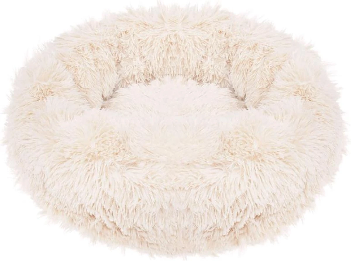 Springos Hondenmand | Superzacht En Luxe | Wasbaar | Donut | Fluffy | Hondenkussen | 60 Cm | Beige 3 Springos Hondenmand | Superzacht En Luxe | Wasbaar | Donut | Fluffy | Hondenkussen | 60 Cm | Beige