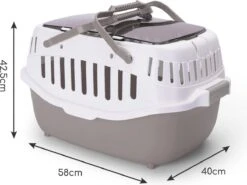 Nobleza 41WSJ - Reisbench - Reismand - Transportbox - 58 X 40 X 42.5 Cm - Grijs -Huisdierbenodigdheden Korting 1200x897 5