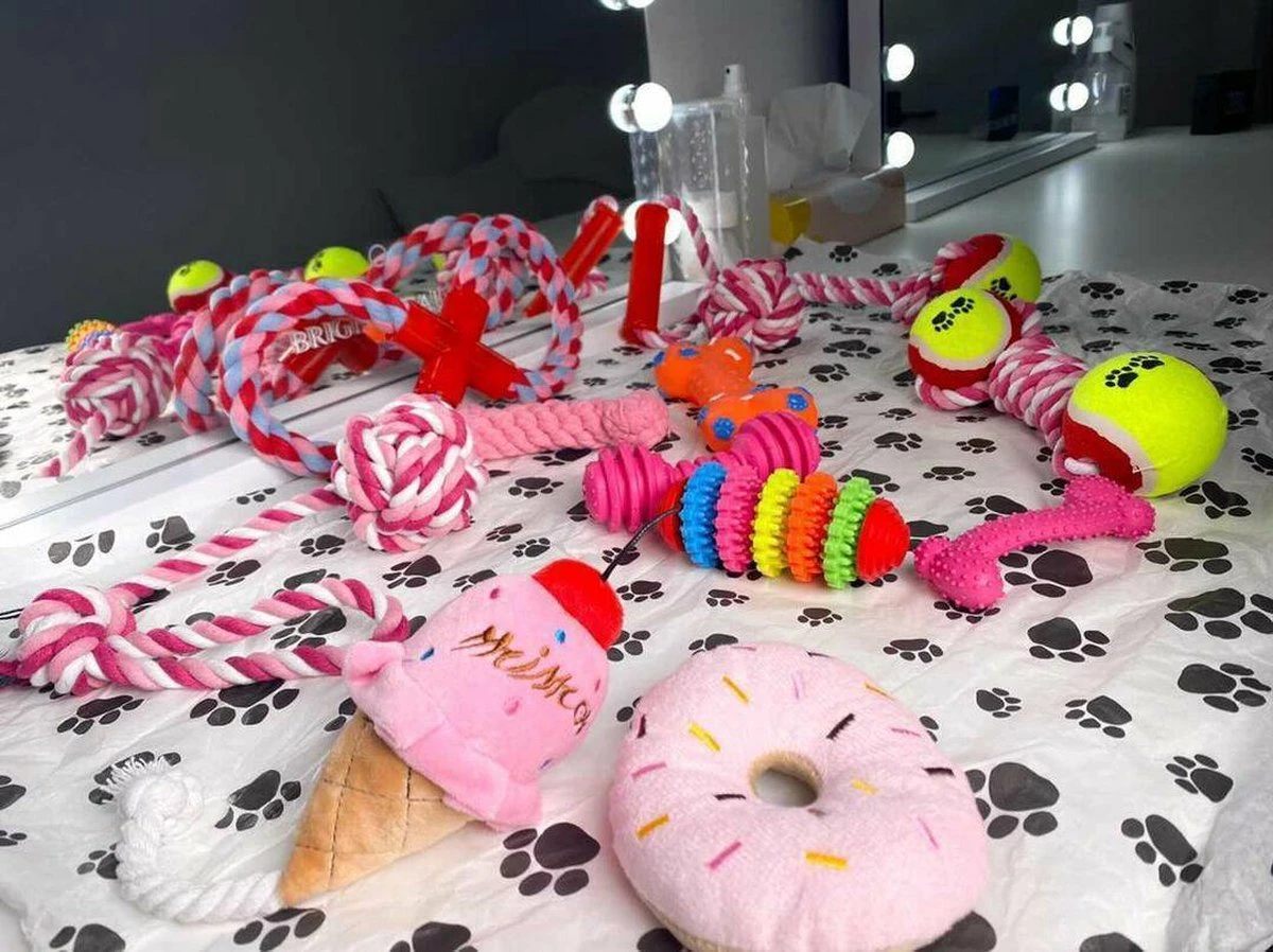 Honden Speelgoed - Puppy Speelgoed - 11 Stuks - Roze - 1 Speeltje Gratis - Honden Knuffel - Trektouw - Honden Speeltjes 7 Honden Speelgoed - Puppy Speelgoed - 11 Stuks - Roze - 1 Speeltje Gratis - Honden Knuffel - Trektouw - Honden Speeltjes - Image 5