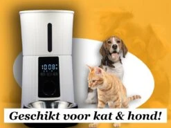 Merkloos Automatische Voerbak Kat En Hond 4L – Voerautomaat - Voerdispenser Huisdier – Smart Automatic Pet Feeder – Met Voicerecorder - Wit -Huisdierbenodigdheden Korting 1200x899 11