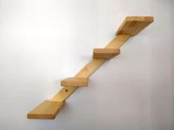 Kattentrap Hout - Linksonder Naar Rechtsboven - Handgemaakte Kattenladder - Katten Klimmuur Klimwand -Huisdierbenodigdheden Korting 1200x900 57