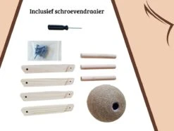 Janse Katten Krab Bal - Katten Speelgoed - Krabmeubel - Kattenkrabpaal - Krabplank - Krabbal - Kattenspeeltje - Krabbol - Inclusief Kattenkruid -Huisdierbenodigdheden Korting 1200x903 6