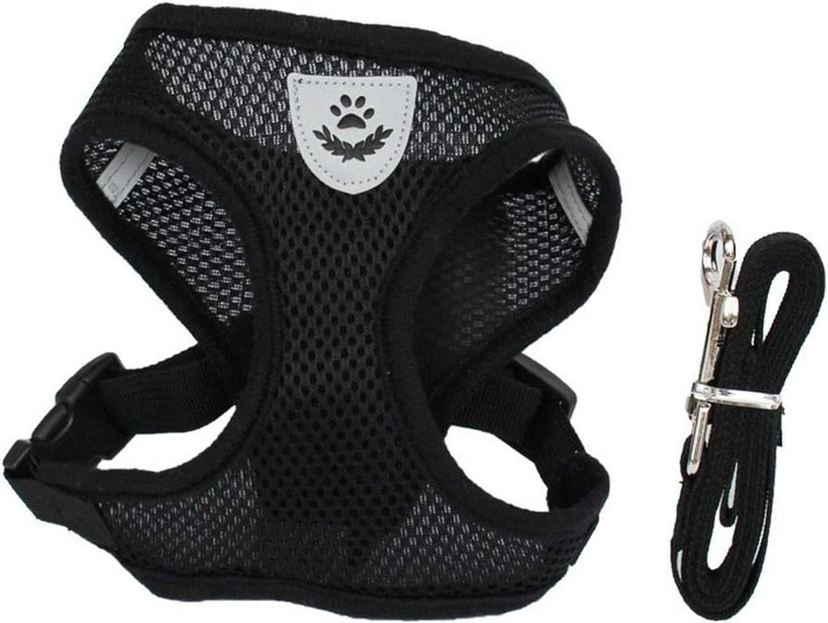 *** Katy`s Kattentuigje Zwart Maat M Met Looplijn - Kleine Hond - Kattenharnas - Honden Harnas - Kattenriem - Uitlaten - Van Heble® *** 4 *** Katy`s Kattentuigje Zwart Maat M Met Looplijn - Kleine Hond - Kattenharnas - Honden Harnas - Kattenriem - Uitlaten - Van Heble® *** - Image 2