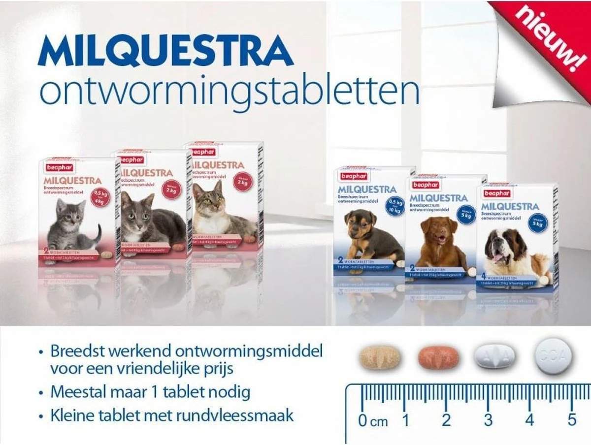 Beaphar Milquestra Kleine Hond/Puppy - Ontwormingsmiddel - 2 Tabletten 5 Beaphar Milquestra Kleine Hond/Puppy - Ontwormingsmiddel - 2 Tabletten - Image 3