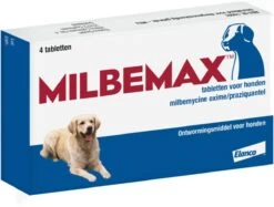 Milbemax Ontworming Tabletten Hond Groot 10 - 75 Kg 4 Tabletten -Huisdierbenodigdheden Korting 1200x908