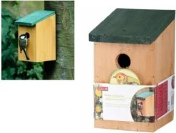 Houten Vogelhuisje/nestkastje Met Groen Dak 22 Cm - Vogelhuisjes Tuindecoraties -Huisdierbenodigdheden Korting 1200x910 10