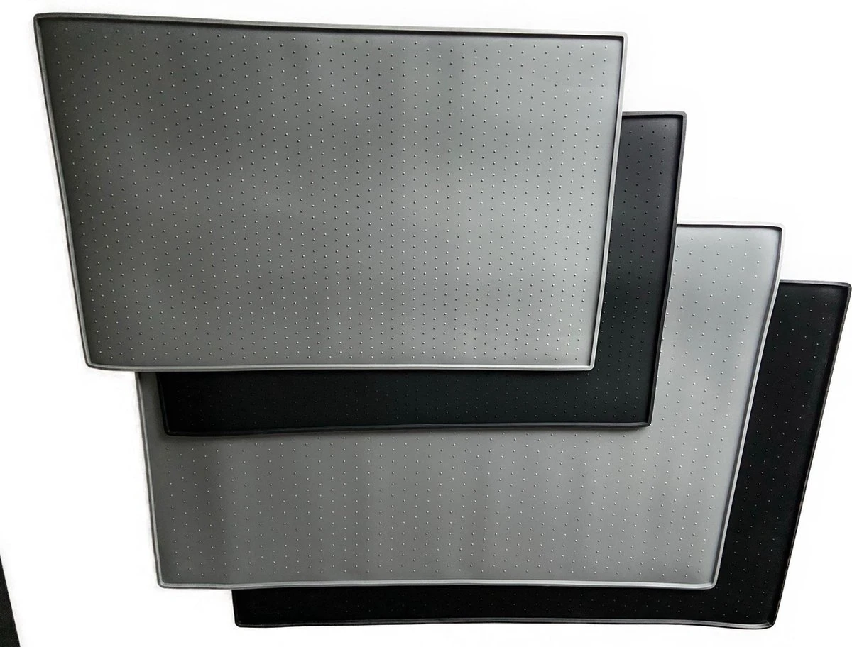 Placemat Voor Voerbak - Voermat Hond Kat - Grijs - Siliconen - 48x30cm 8 Placemat Voor Voerbak - Voermat Hond Kat - Grijs - Siliconen - 48x30cm - Image 6