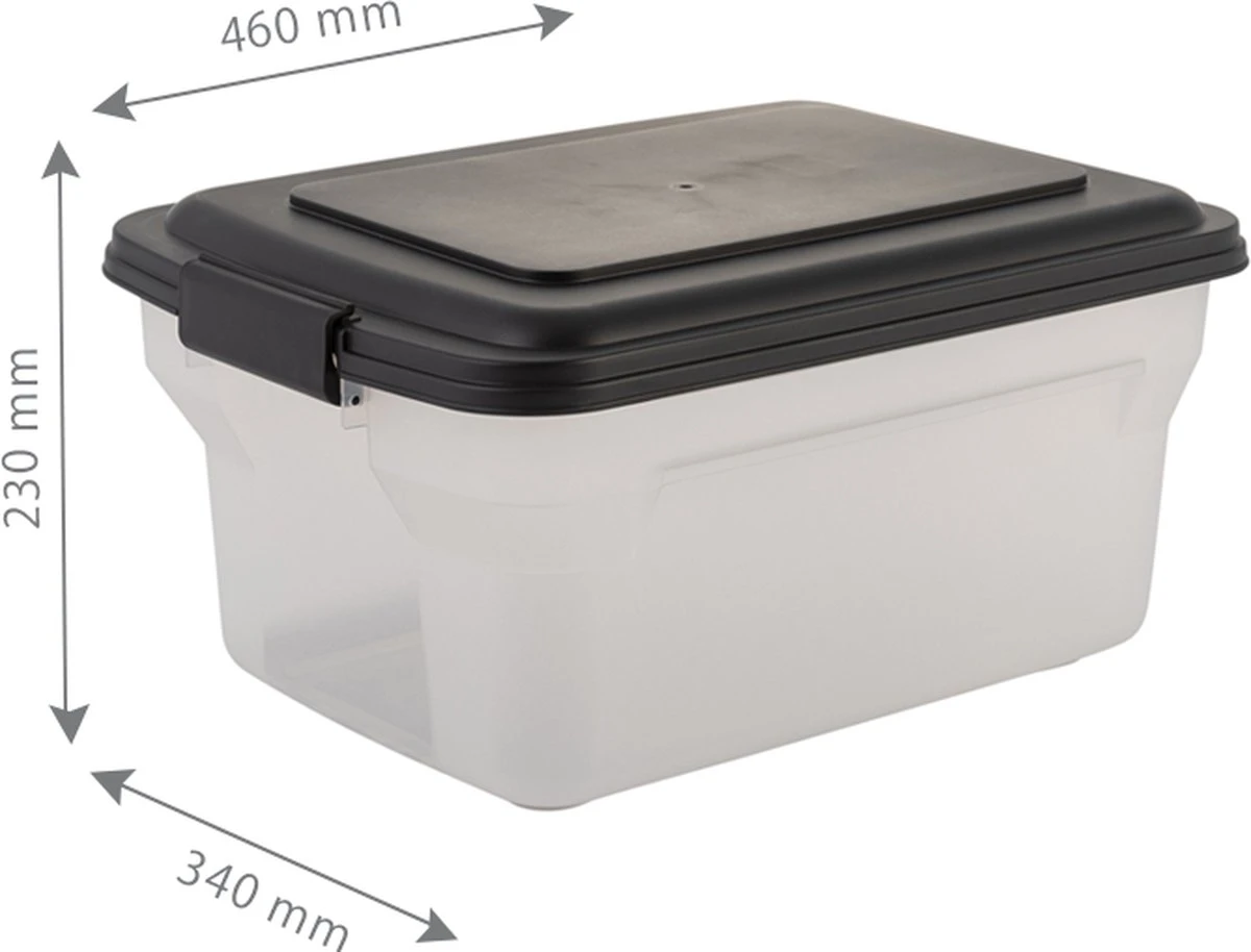 Iris Ohyama Air Tight Food Container Set Van 2 - ATS-C - Kunststof - 20 En 45 Liter - Transparant/Grijs - Met Schepje 8 Iris Ohyama Air Tight Food Container Set Van 2 - ATS-C - Kunststof - 20 En 45 Liter - Transparant/Grijs - Met Schepje - Image 6