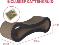 Snoozle Loop Krabpaal Voor Katten - Zwart - 86cm - Krabmeubel Voor Grote Katten - Karton -Huisdierbenodigdheden Korting 1200x923 4