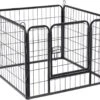 ACAZA Hondenren In 4 Panelen - Hondenkennel - Met Deur - 60 Cm Hoog - Zwart -Huisdierbenodigdheden Korting 1200x928 6