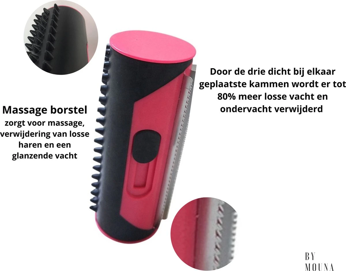 Ondervacht Kam- Hond Borstel - Klittenkam Voor Honden En Katten – Verwijderd Klitten En Voorkomt Verharing- Hondenkam Langharig - Hondenborstel Kortharig- Huisdierborstel - Vachtverzorging- Hondenborstel Rood 5 Ondervacht Kam- Hond Borstel - Klittenkam Voor Honden En Katten – Verwijderd Klitten En Voorkomt Verharing- Hondenkam Langharig - Hondenborstel Kortharig- Huisdierborstel - Vachtverzorging- Hondenborstel Rood - Image 3