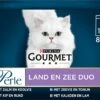Gourmet Perle - Kattenvoer Natvoer - Land & Zee Duo Met Kip En Rund - 48 X 85 Gram