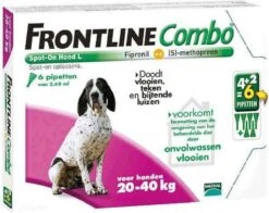 Frontline Combo - L: Van 20 Tot 40 Kg - Anti Vlooienmiddel En Tekenmiddel - Hond - 3 Pipetten -Huisdierbenodigdheden Korting 1200x950