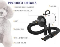 Forgoods Professionele Hondenfohn - Waterblazer Voor Honden - Hondenfohn Met 4 Opzetstukken - 2800W Verstelbaar Vermogen - Roze -Huisdierbenodigdheden Korting 1200x954 1