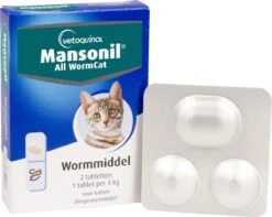 Mansonil All Worm Cat Ontworming - Kat - 2 Tabletten -Huisdierbenodigdheden Korting 1200x955 7