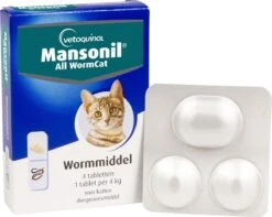 Mansonil All Worm Cat Ontworming - Kat - 4 Tabletten -Huisdierbenodigdheden Korting 1200x958 7