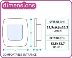 Ferplast Swing Poezendeur 5T - Wit - 22,5 X 9,6 X 25,2 Cm -Huisdierbenodigdheden Korting 1200x960 17
