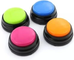 Merkloos Dog Buttons Praatknop Voor Honden - Met Opname Functie - Met Stickers - Intelligentie Speelgoed - 4 Stuks -Huisdierbenodigdheden Korting 1200x965 4